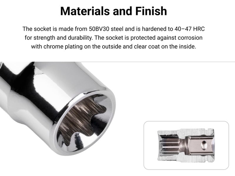TEKTON 3/8 Inch Drive External Star Socket Set with Rail, 12-Piece (E4 - E20) | SHD91117 - Image 3